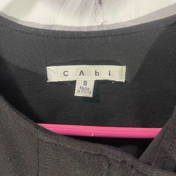 CABI Black Moto Ponte Knit Asymmetrical Zip Snap Jacket - Picture 3 of 7